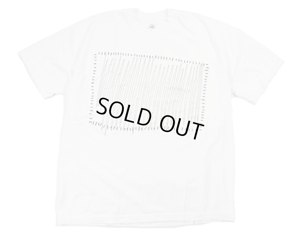 画像1: Los Angeles Apparel Garment Dye Damaged S/S Tee White Black Stitch (1)