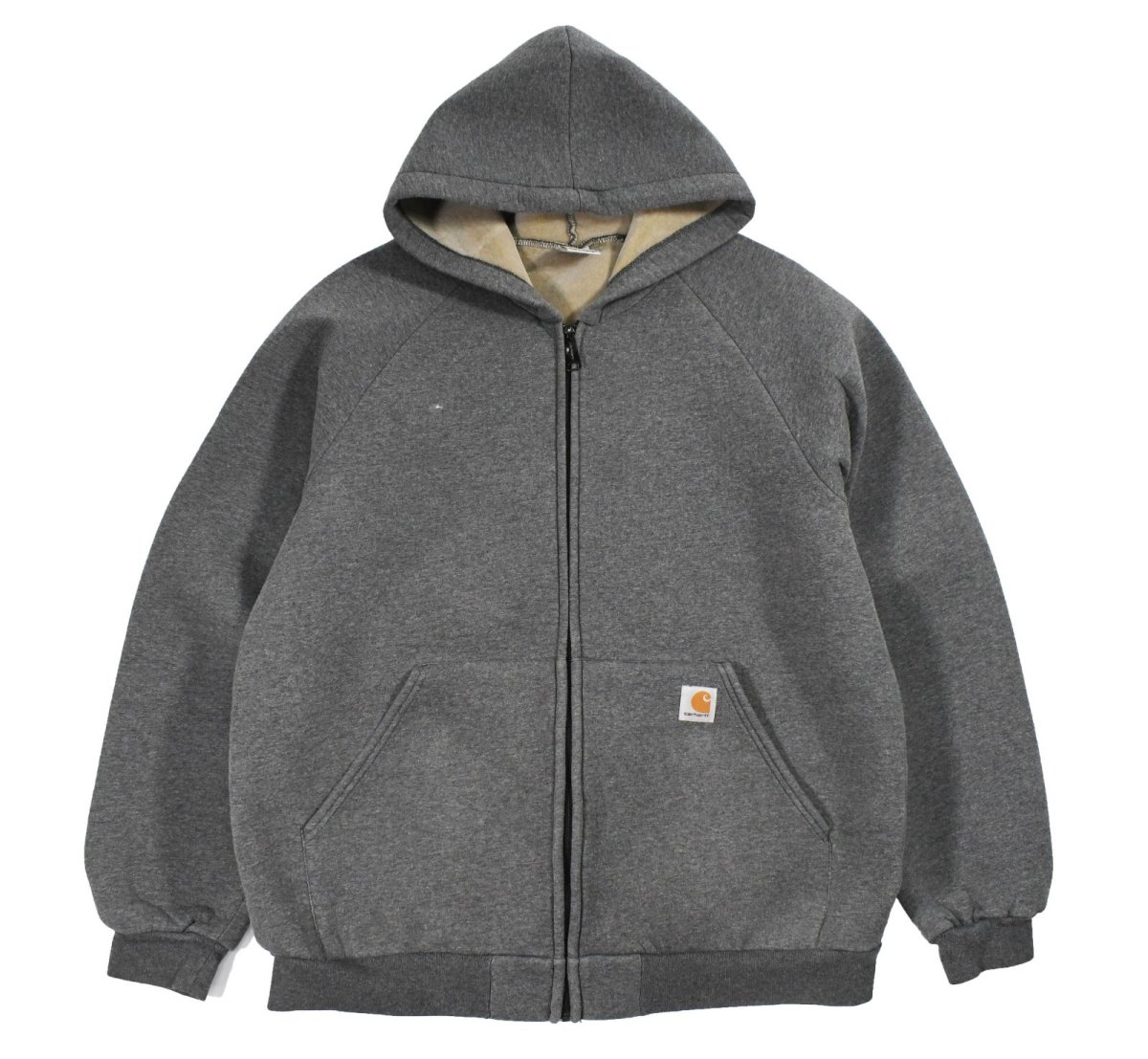 画像1: Used Carhartt Bonding Zip Hoodie Charcoal (1)