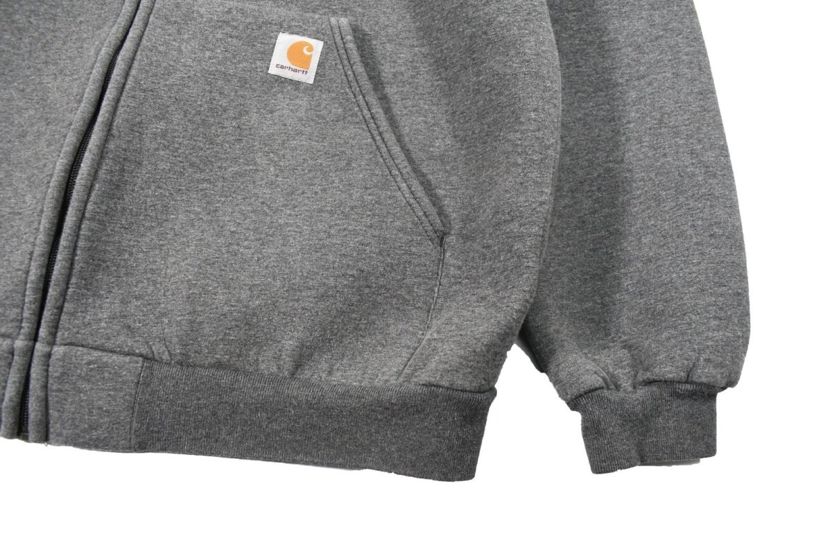 画像3: Used Carhartt Bonding Zip Hoodie Charcoal (3)