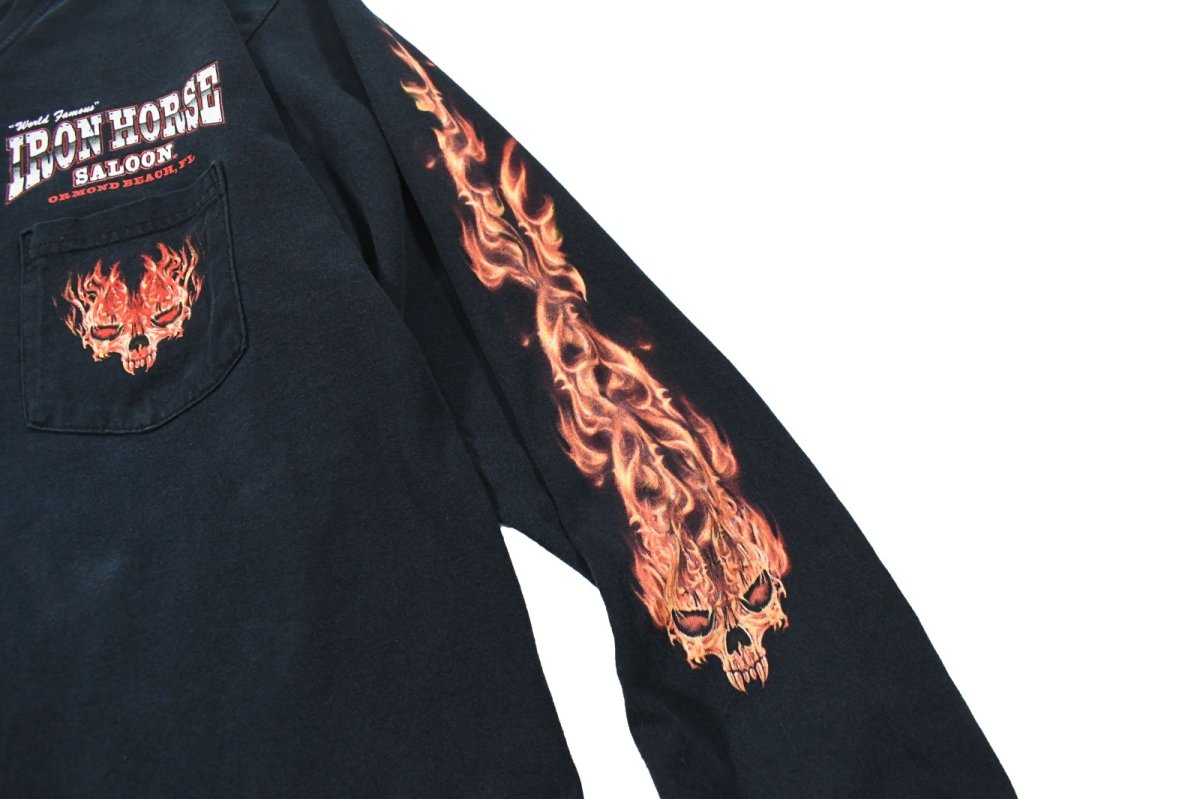 画像4: Used Iron Horse Saloon L/S Print Pocket Tee (4)