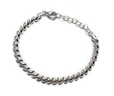 画像1: Italian Silver Bracelet #002 (1)