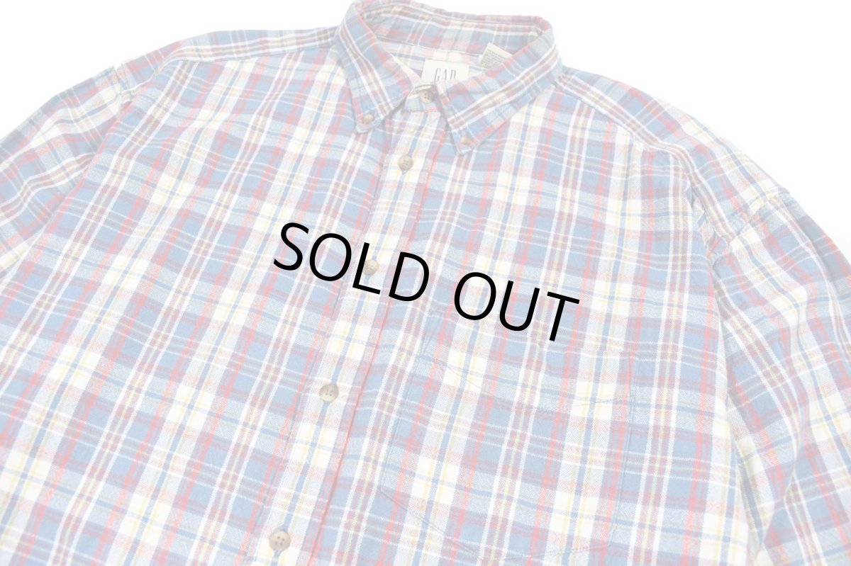 画像2: Used Gap Plaid Pattern B/D Shirt (2)