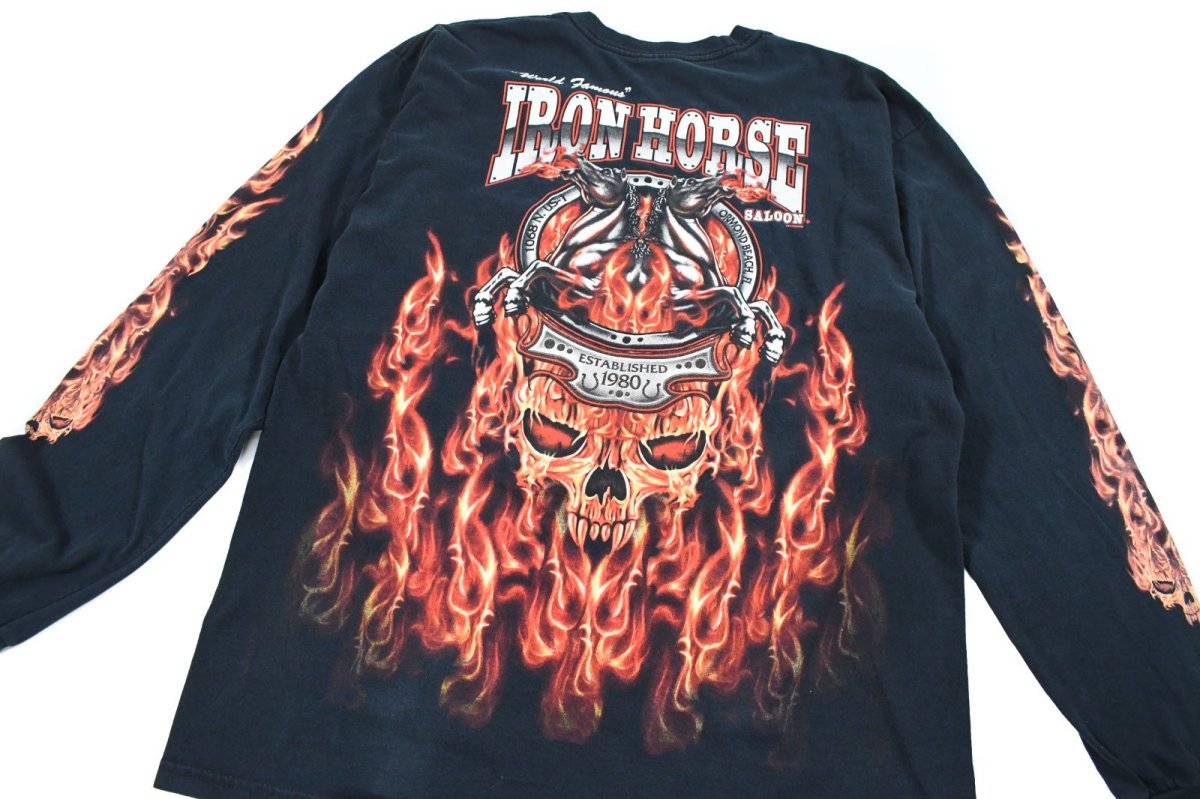 画像6: Used Iron Horse Saloon L/S Print Pocket Tee (6)
