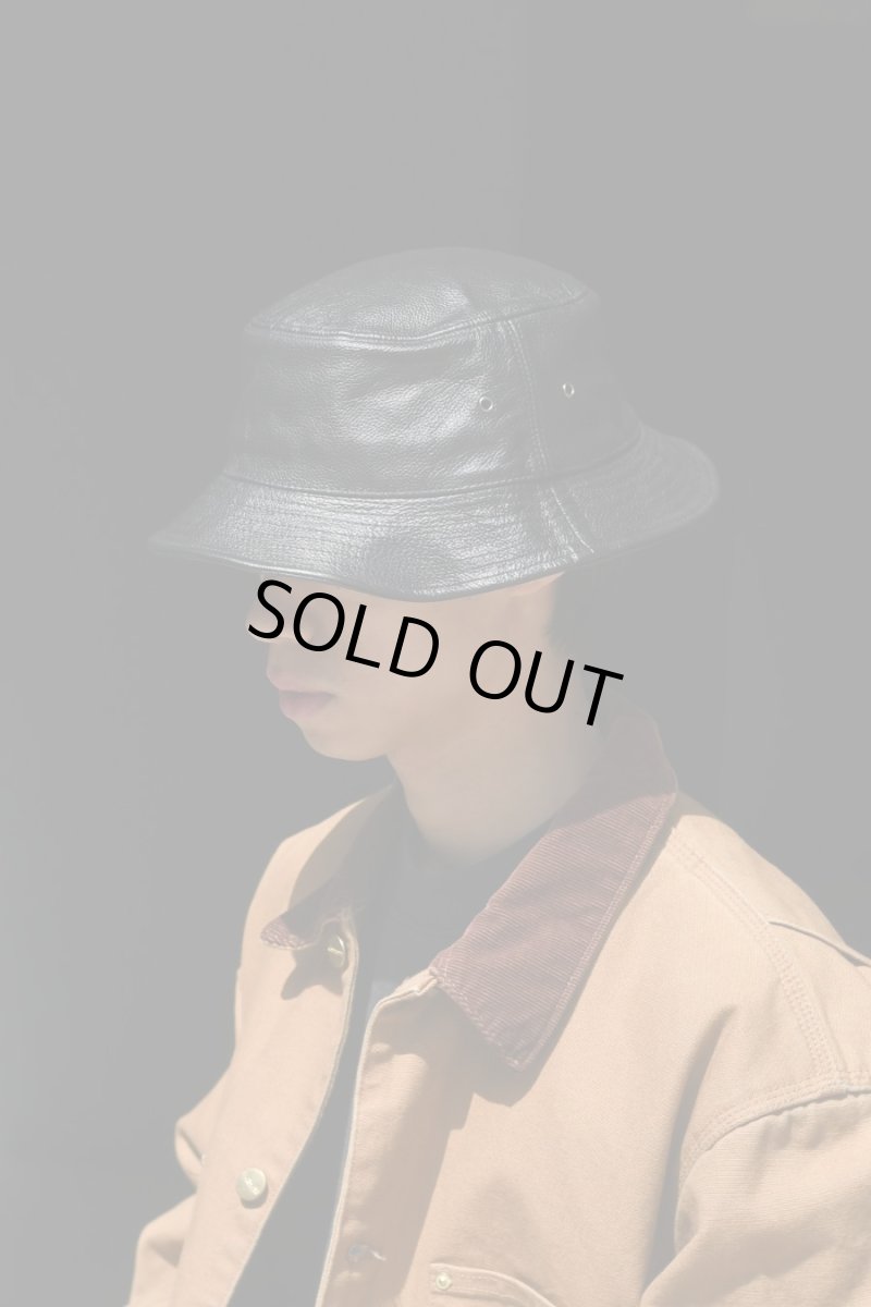 画像5: 【SALE】Winner Caps Leather Bucket Hat Black (5)