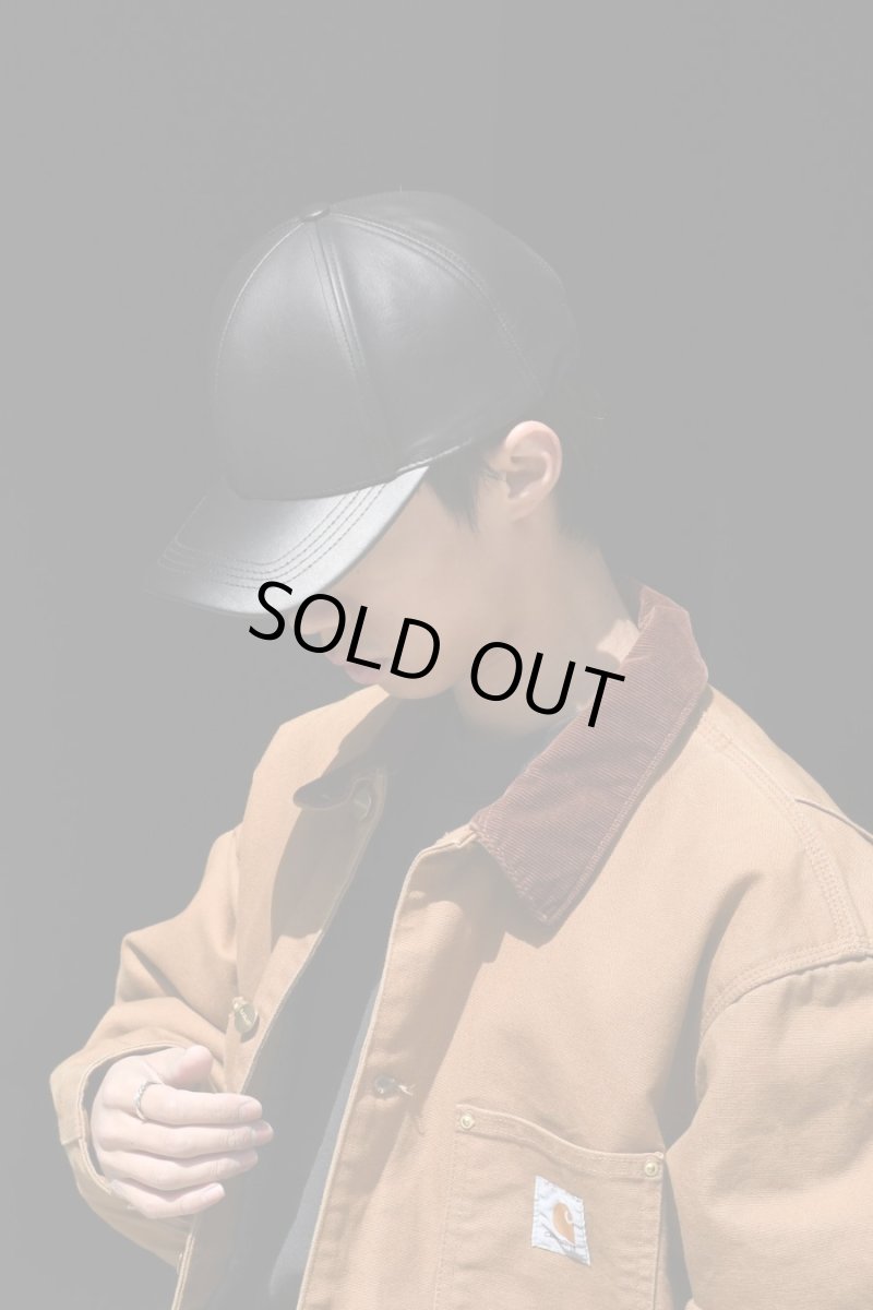 画像6: 【SALE】Winner Caps Leather Baseball Cap Black (6)