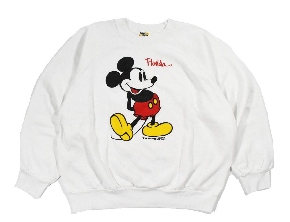 画像1: Used Velva Sheen Disney Print Sweat Shirt "Mickey Mouse" made in USA (1)