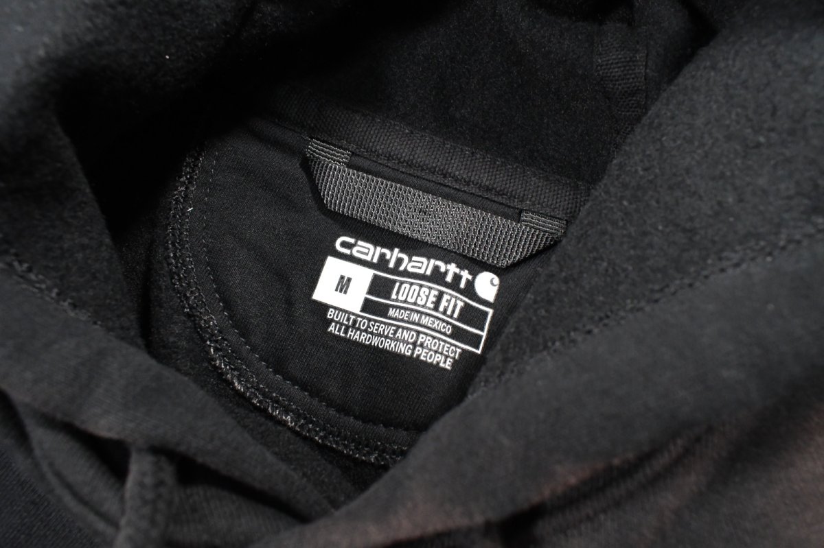 画像4: Used Carhartt Sweat Hoodie Fade Black (4)