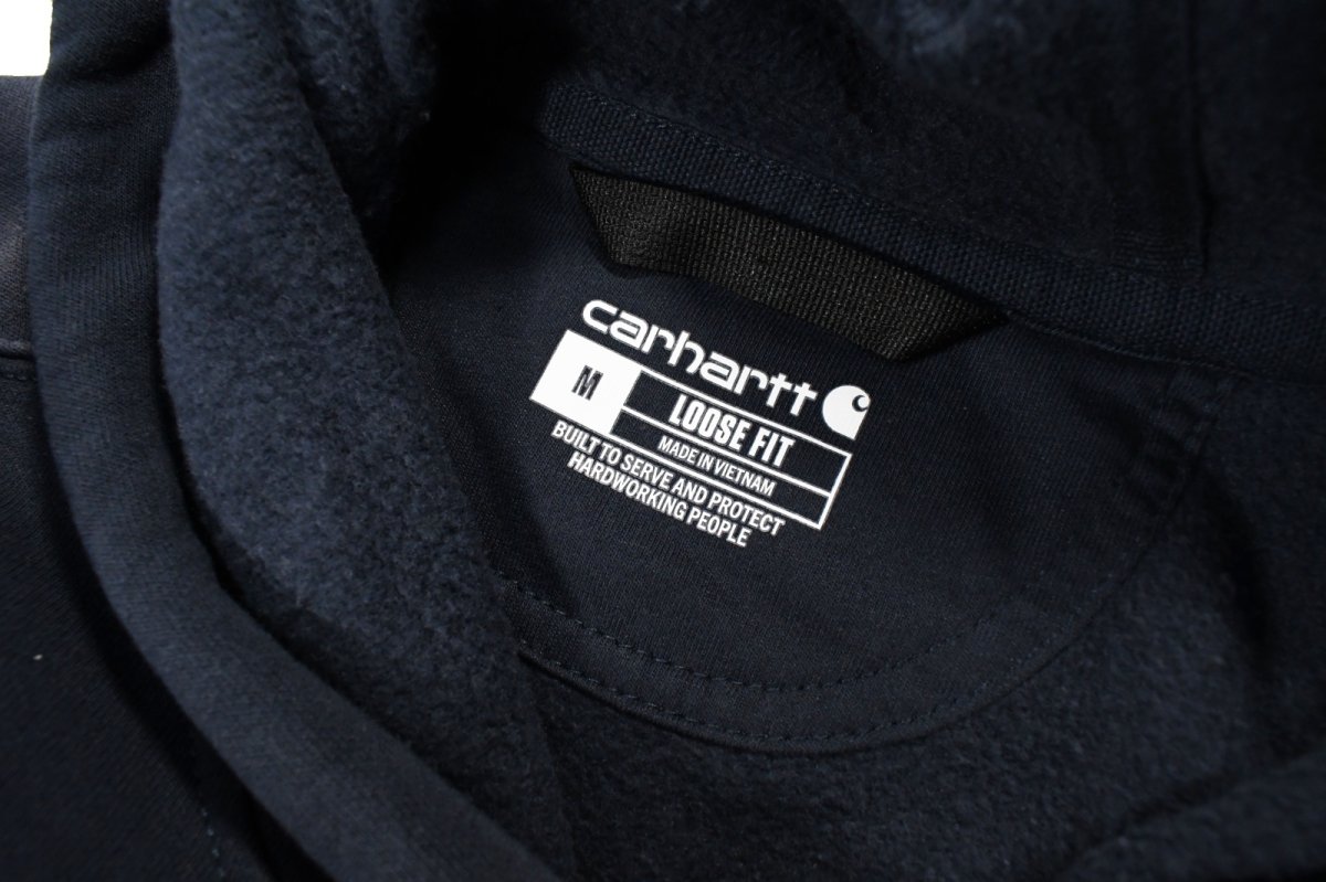 画像4: Used Carhartt Sweat Hoodie Fade Navy (4)