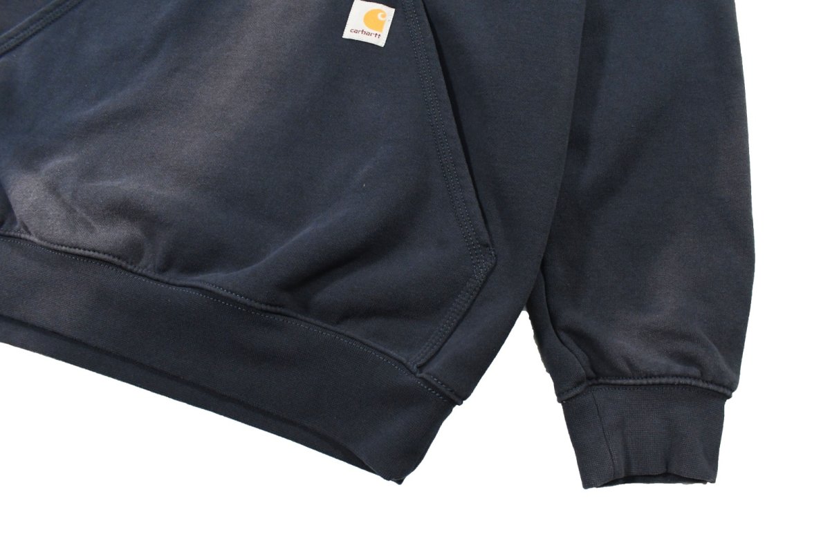 画像3: Used Carhartt Sweat Hoodie Fade Navy (3)