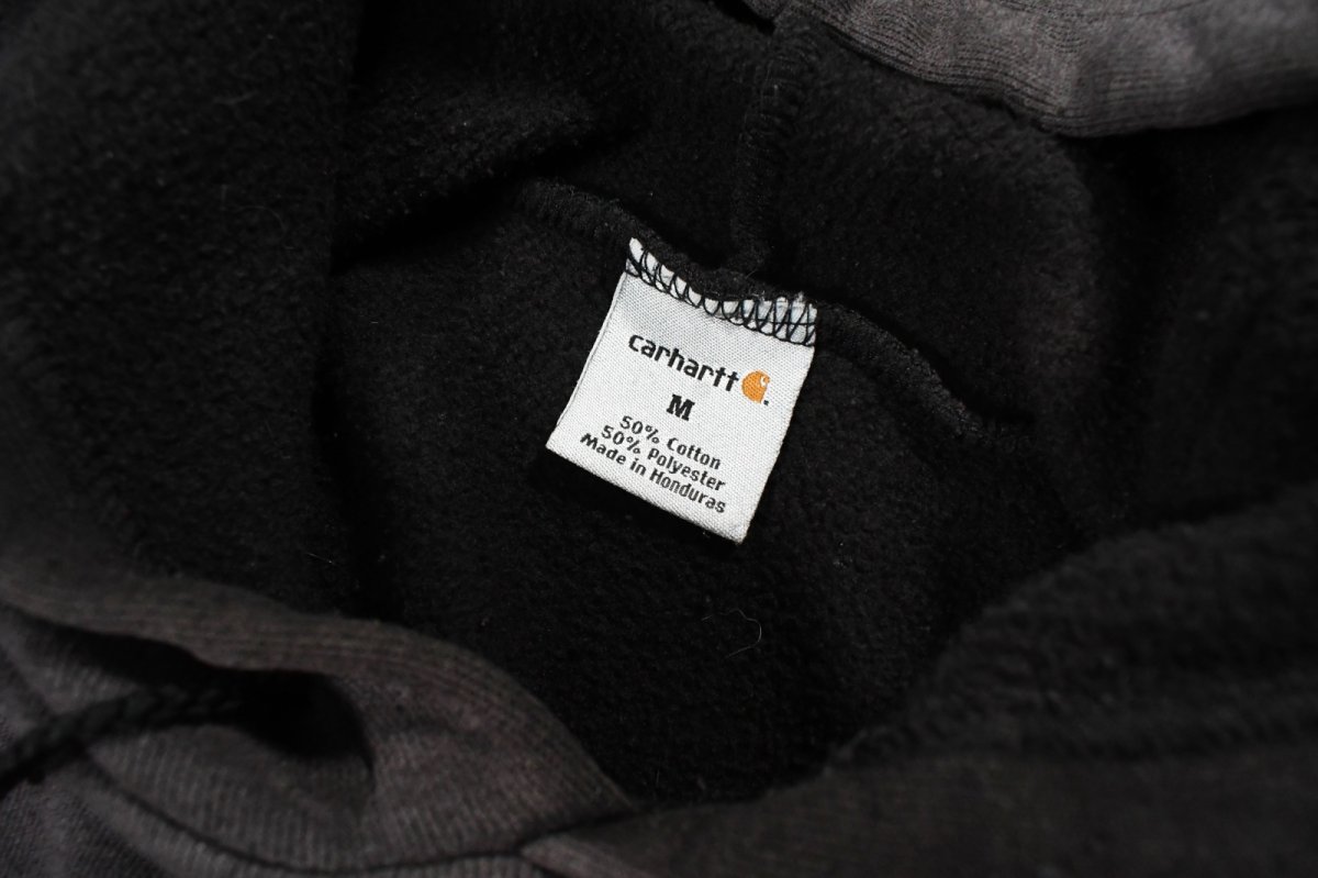 画像4: Used Carhartt Sweat Hoodie Fade Black (4)