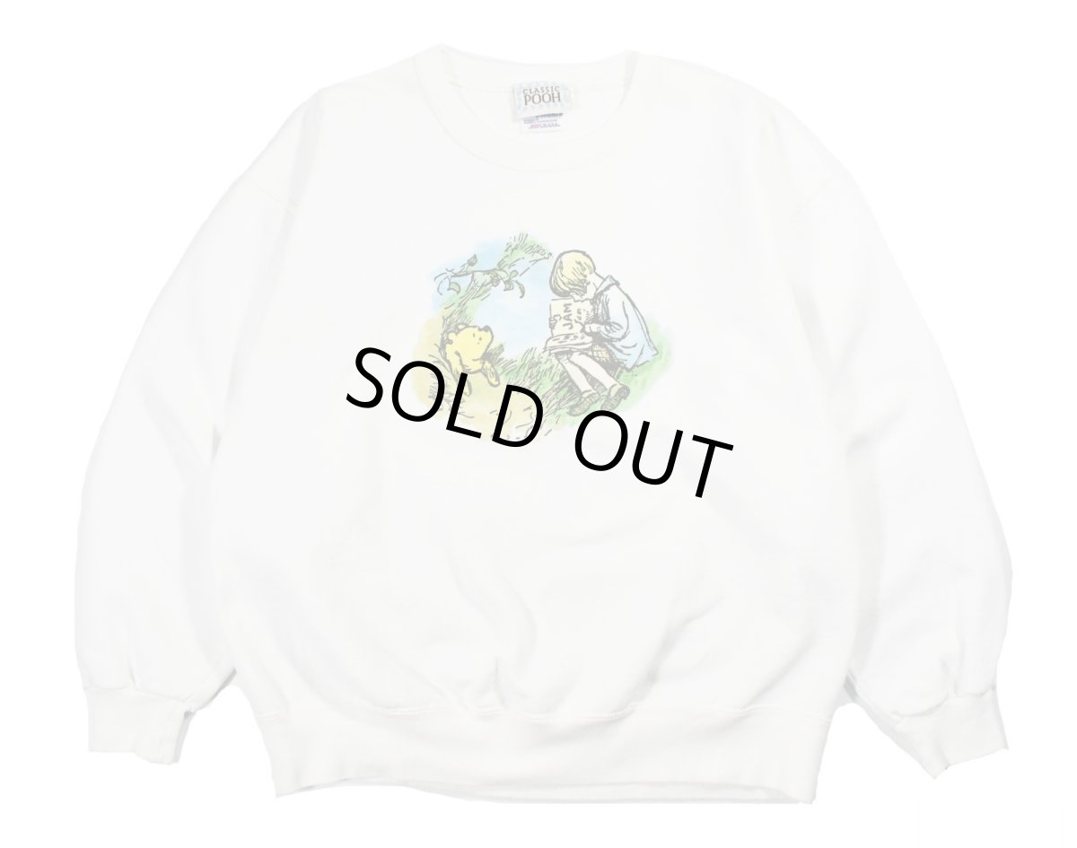 画像1: Used Jerzees Disney Print Sweat Shirt "Winnie-the-Pooh" made in USA (1)