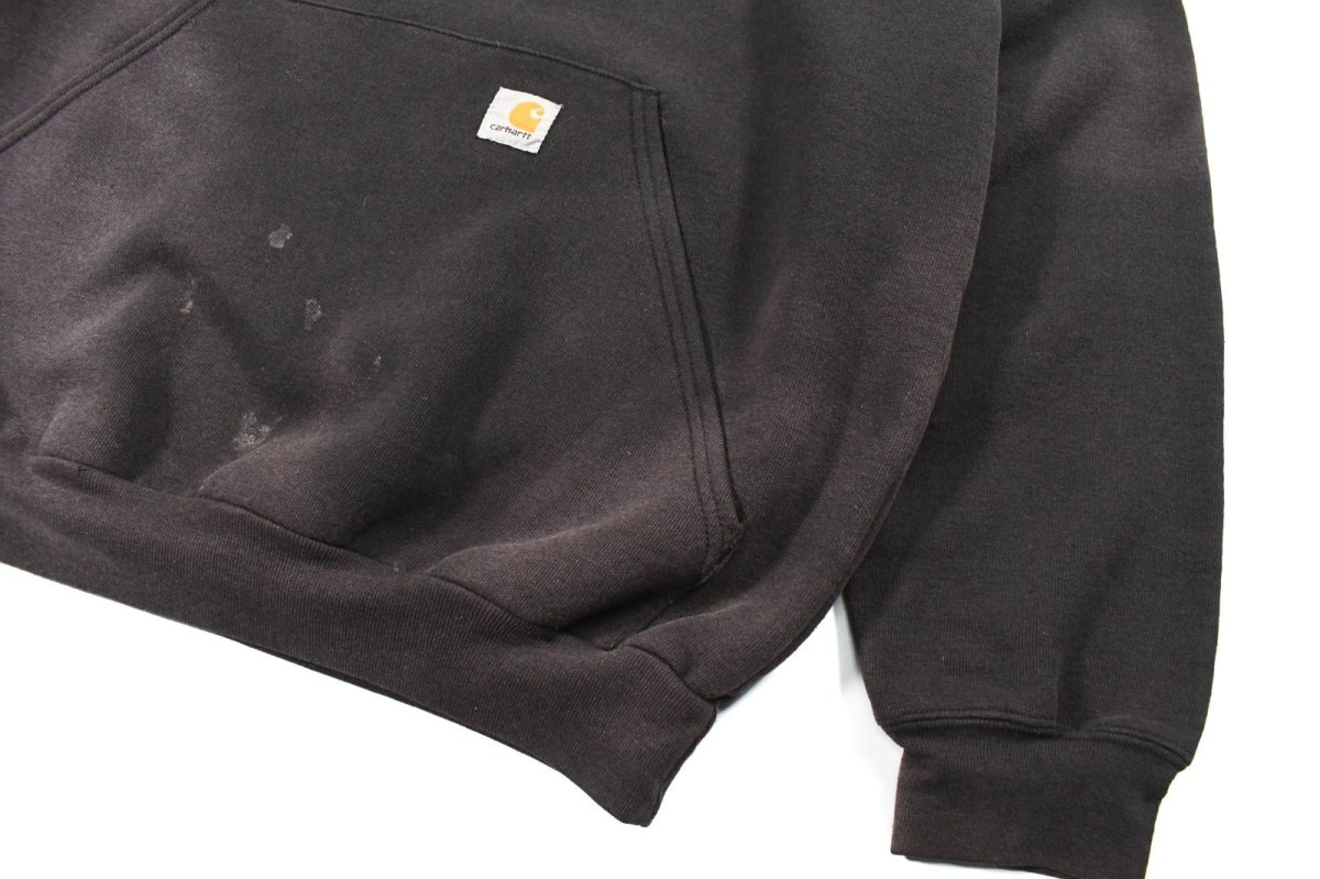 画像3: Used Carhartt Sweat Hoodie Fade Black (3)