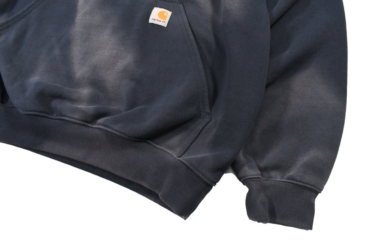 画像3: Used Carhartt Sweat Hoodie Fade Navy (3)