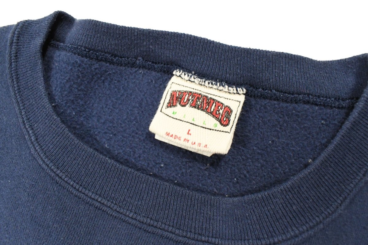 画像4: Used Nutmeg Print Sweat Shirt Navy "Penn State" made in USA (4)