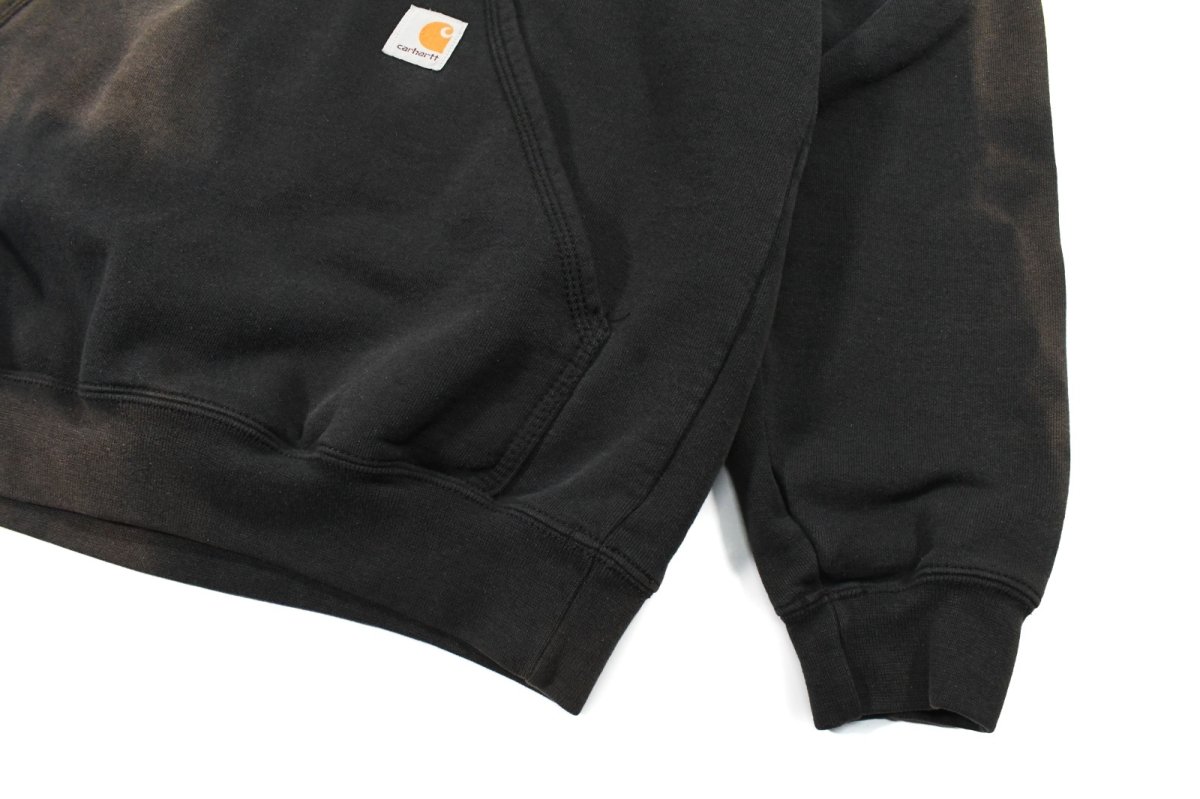 画像3: Used Carhartt Sweat Hoodie Fade Black (3)