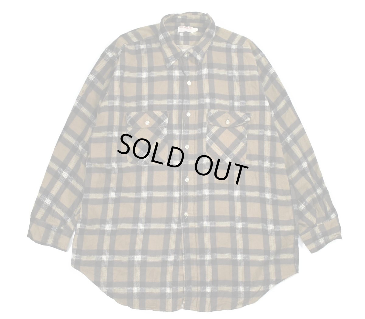 画像1: Deadstock Ironwear Print Flannel Shirt (1)