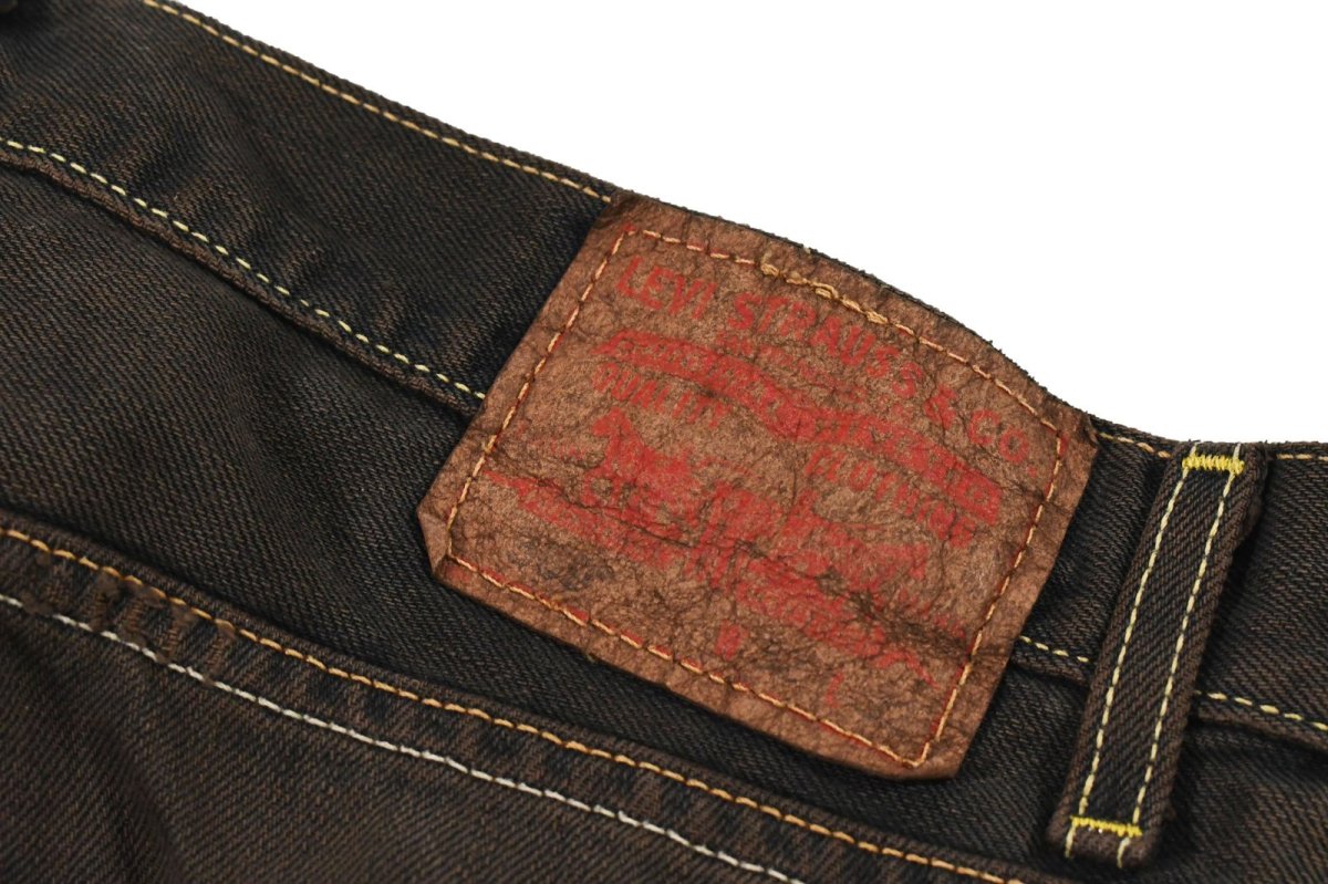 画像5: Deadstock Levi's 569 Denim Pants Reactive Dye Brown リーバイス (5)