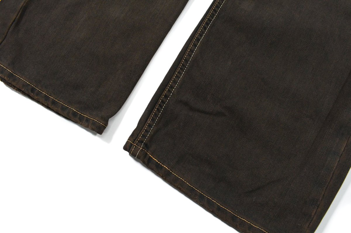画像3: Deadstock Levi's 569 Denim Pants Reactive Dye Brown リーバイス (3)