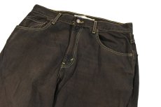 画像2: Deadstock Levi's 569 Denim Pants Reactive Dye Brown リーバイス (2)
