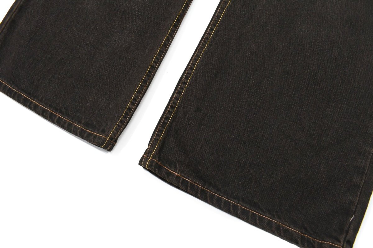 画像3: Deadstock Levi's 567 Denim Pants Loose Boot Cut Reactive Dye Brown リーバイス (3)