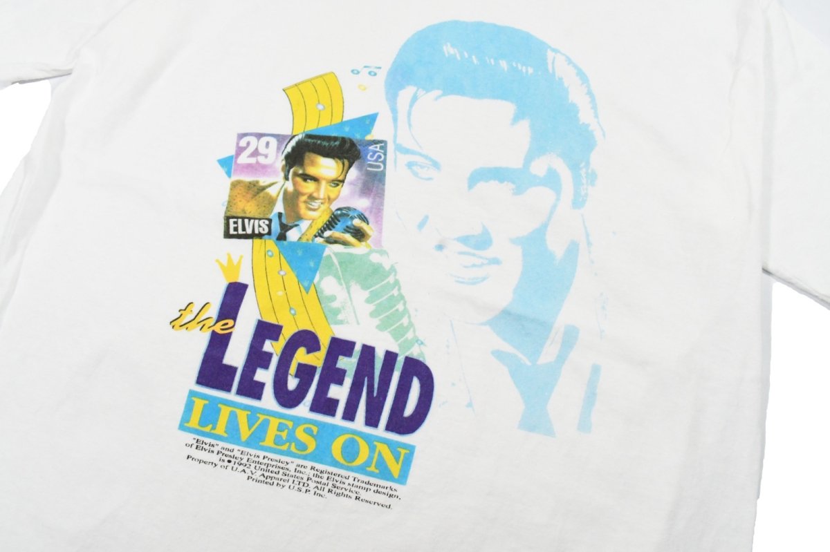 画像2: Used Musician Print Tee "Elvis Presley" made in USA (2)