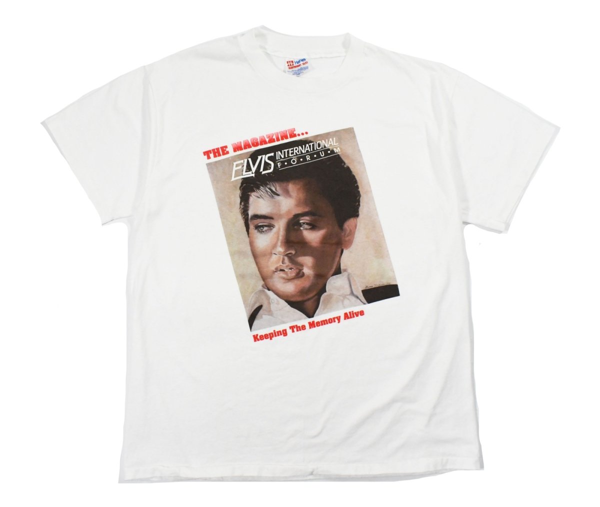 画像1: Used Musician Print Tee "Elvis Presley" made in USA (1)