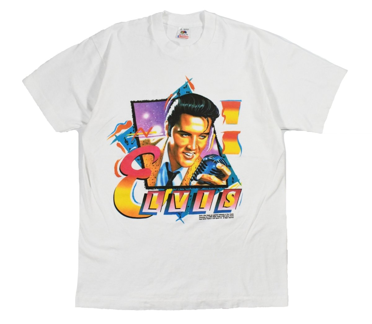 画像1: Used Musician Print Tee "Elvis Presley" made in USA (1)