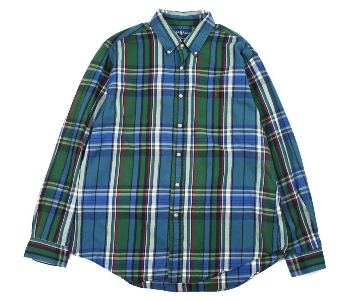 画像1: Used Ralph Lauren Plaid Pattern B/D Shirt "Custom Fit" (1)
