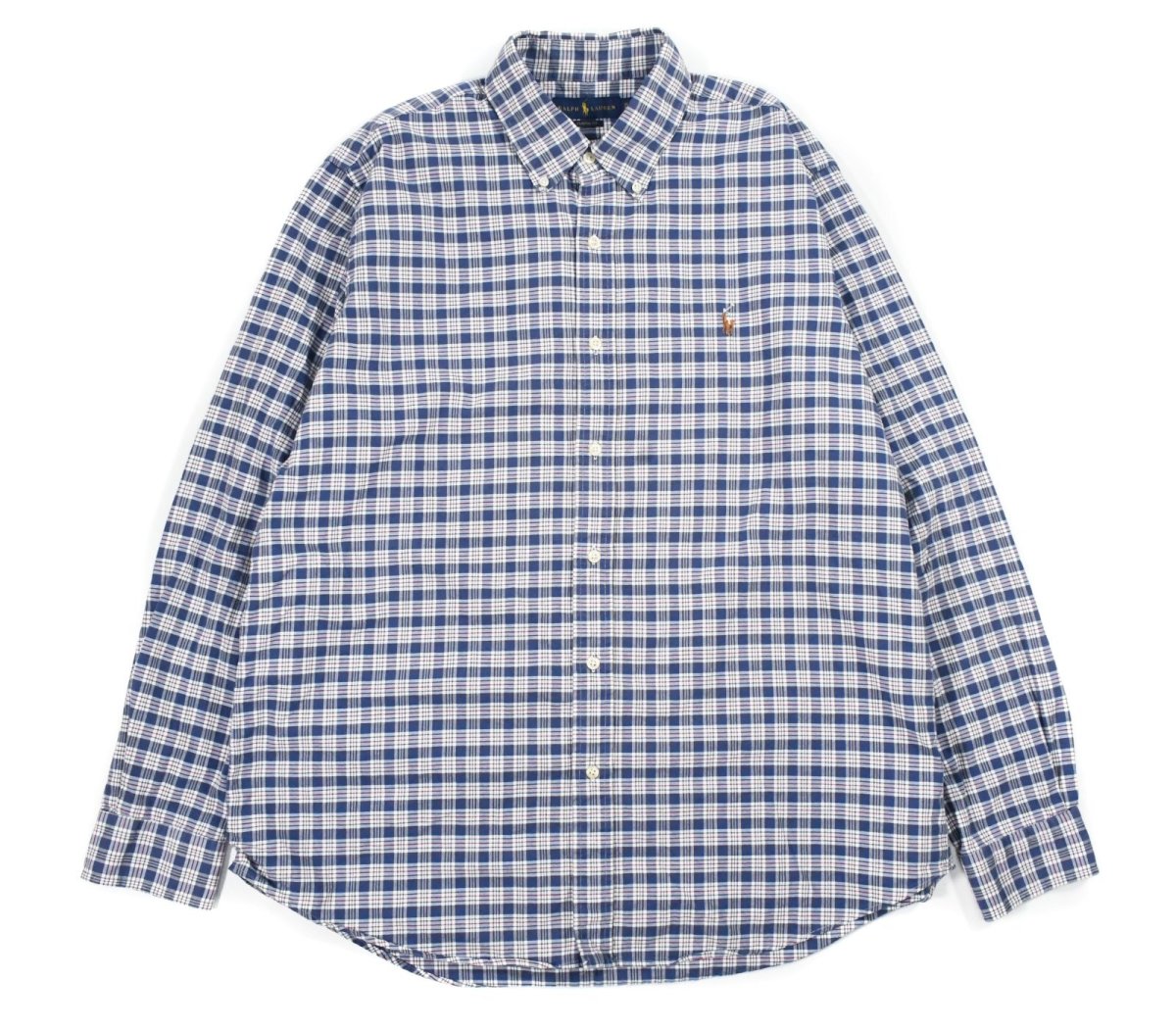 画像1: Used Ralph Lauren Plaid Pattern B/D Shirt "Classic Fit" (1)