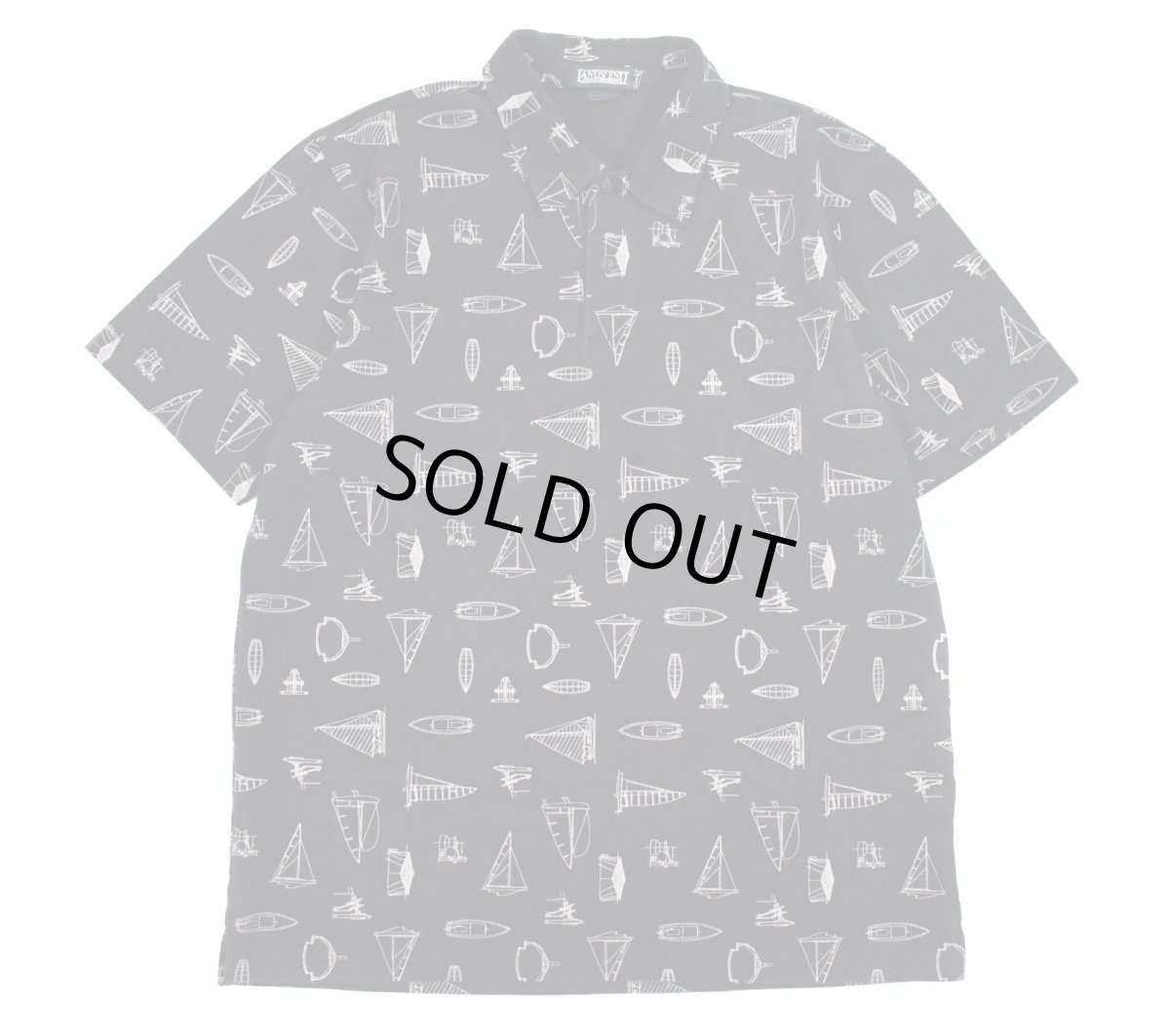 画像1: Used Lands' End Polo Shirt Navy (1)