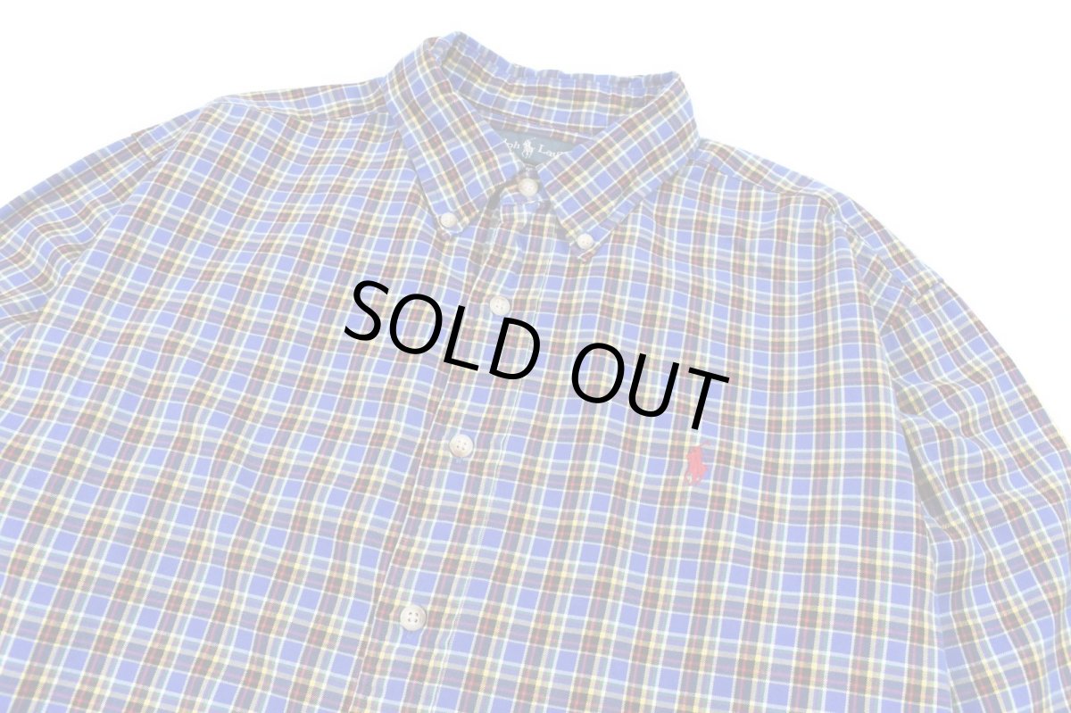 画像2: Used Ralph Lauren Plaid Pattern B/D Shirt "Classic Fit" (2)