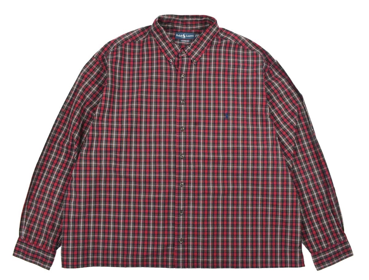 画像1: Used Ralph Lauren Customized Plaid Pattern B/D Shirt Box Cut "Classic Fit" (1)