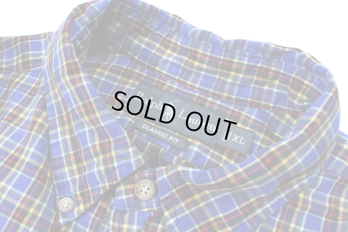 画像4: Used Ralph Lauren Plaid Pattern B/D Shirt "Classic Fit" (4)