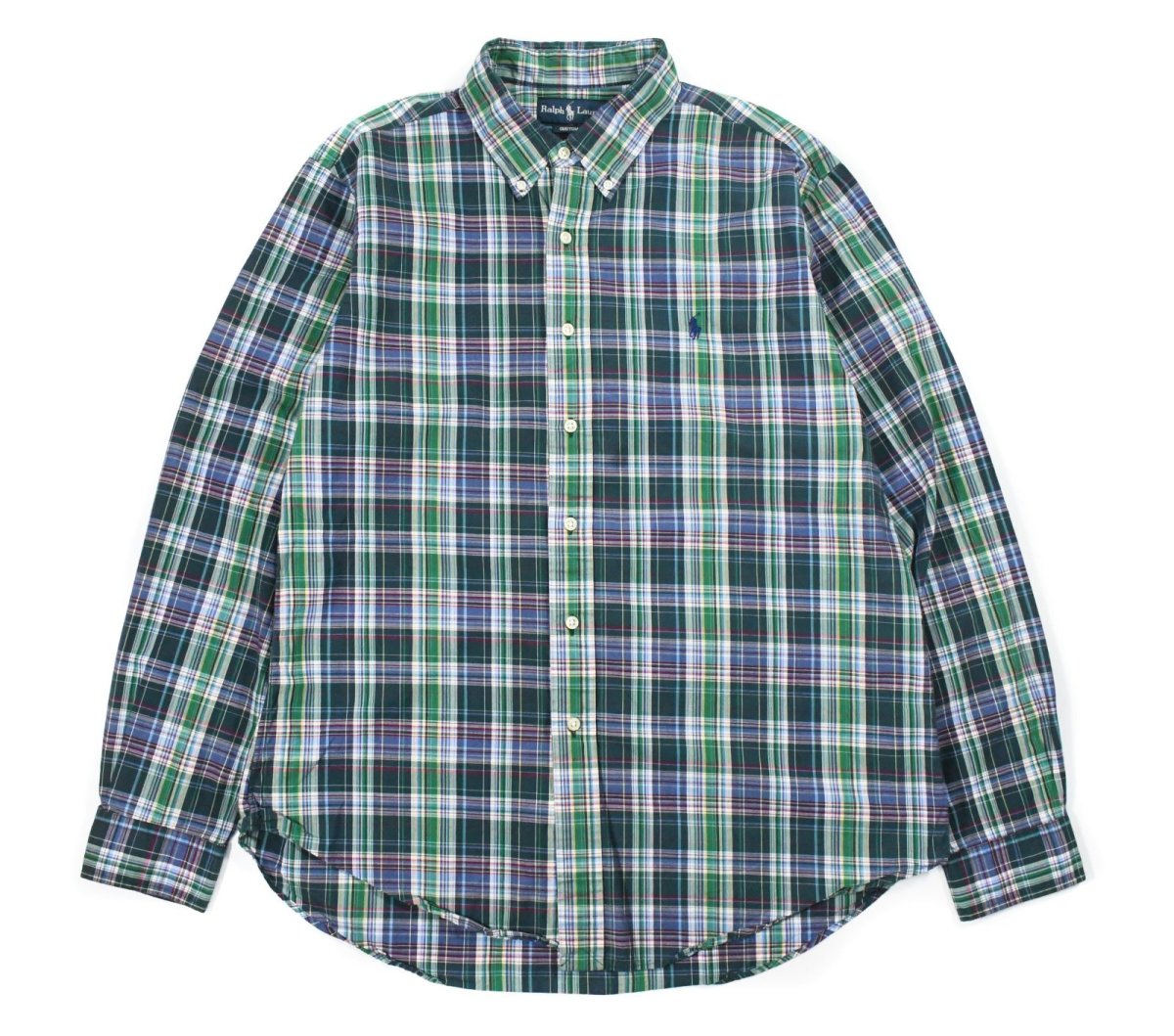 画像1: Used Ralph Lauren Plaid Pattern B/D Shirt "Custom Fit" (1)