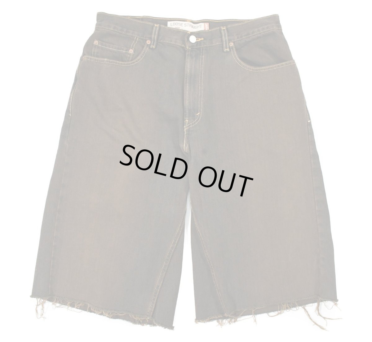画像1: Deadstock Levi's 569 Customized Denim Jorts Reactive Dye Brown リーバイス (1)