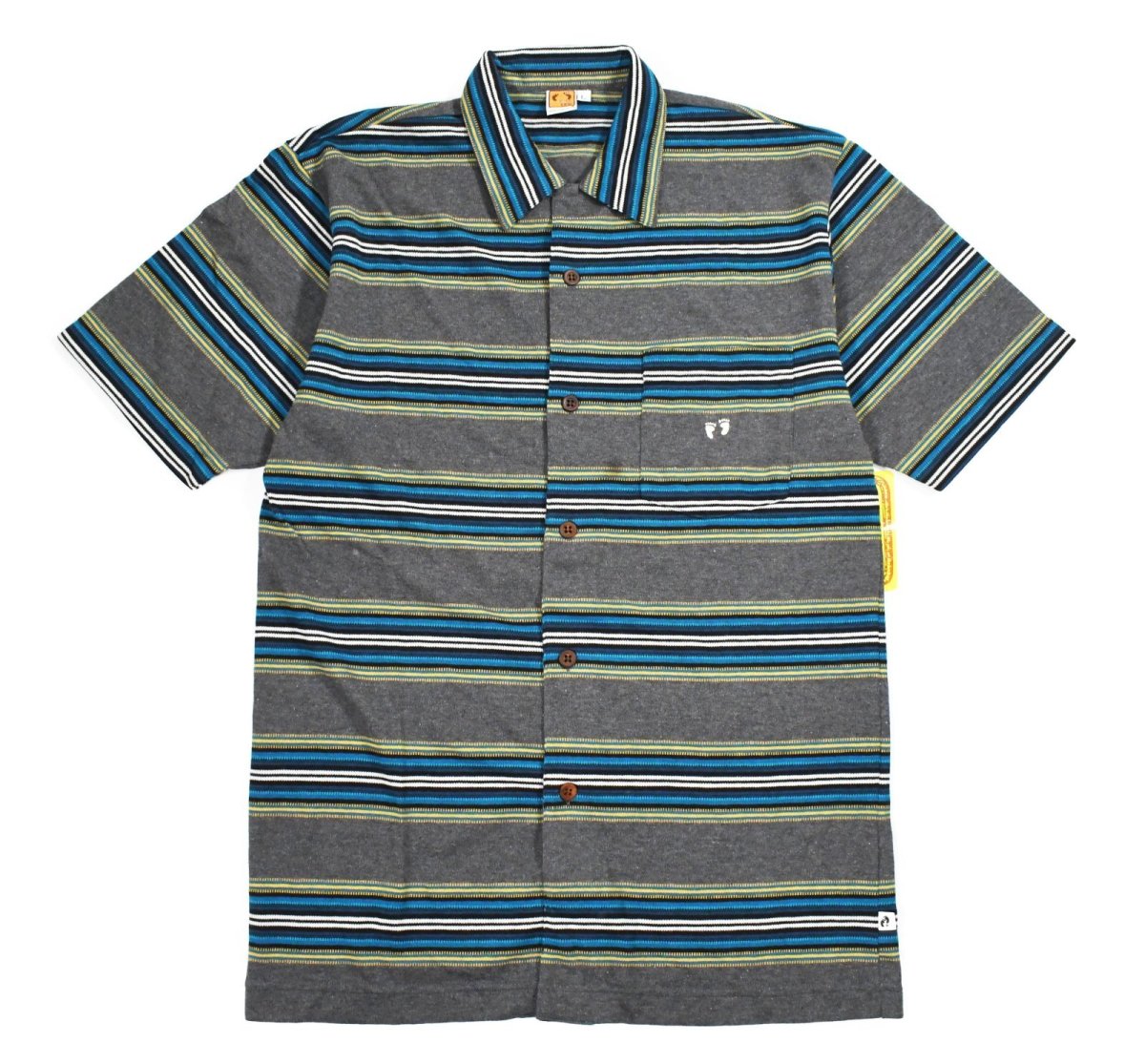 画像1: Deadstock Hang Ten Full Button Polo Shirt made in USA (1)