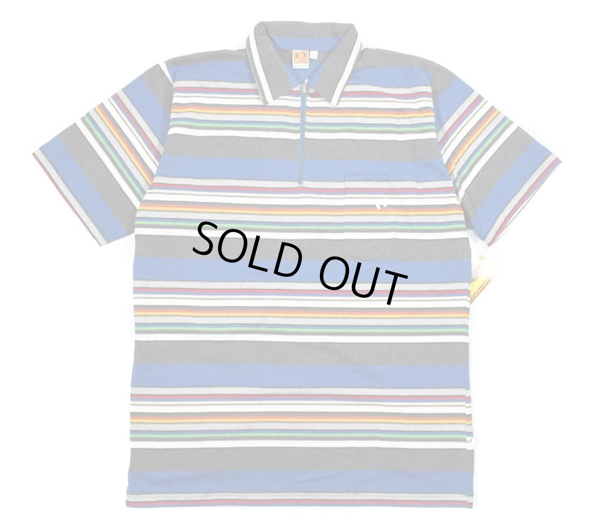 画像1: Deadstock Hang Ten Zip Polo Shirt made in USA (1)