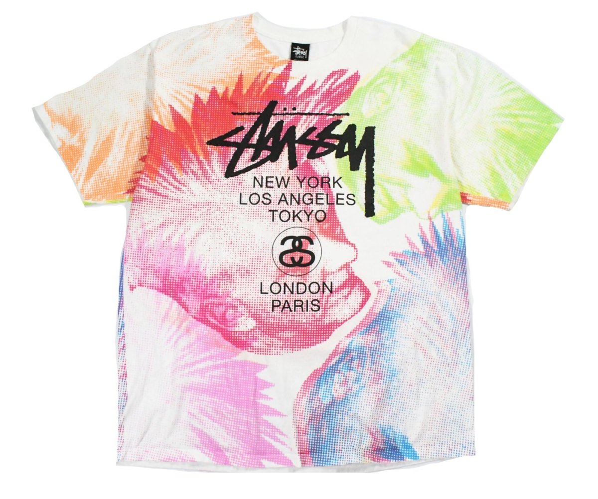 画像1: Used Stussy Print Tee (1)