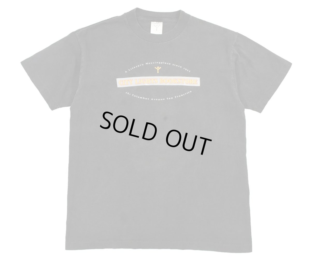 画像1: Used City Lights Bookstore S/S Print Tee made in USA (1)