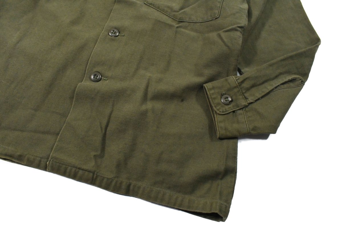 画像3: Used Us Military Cotton Sateen OG-107 Utility Shirt (3)