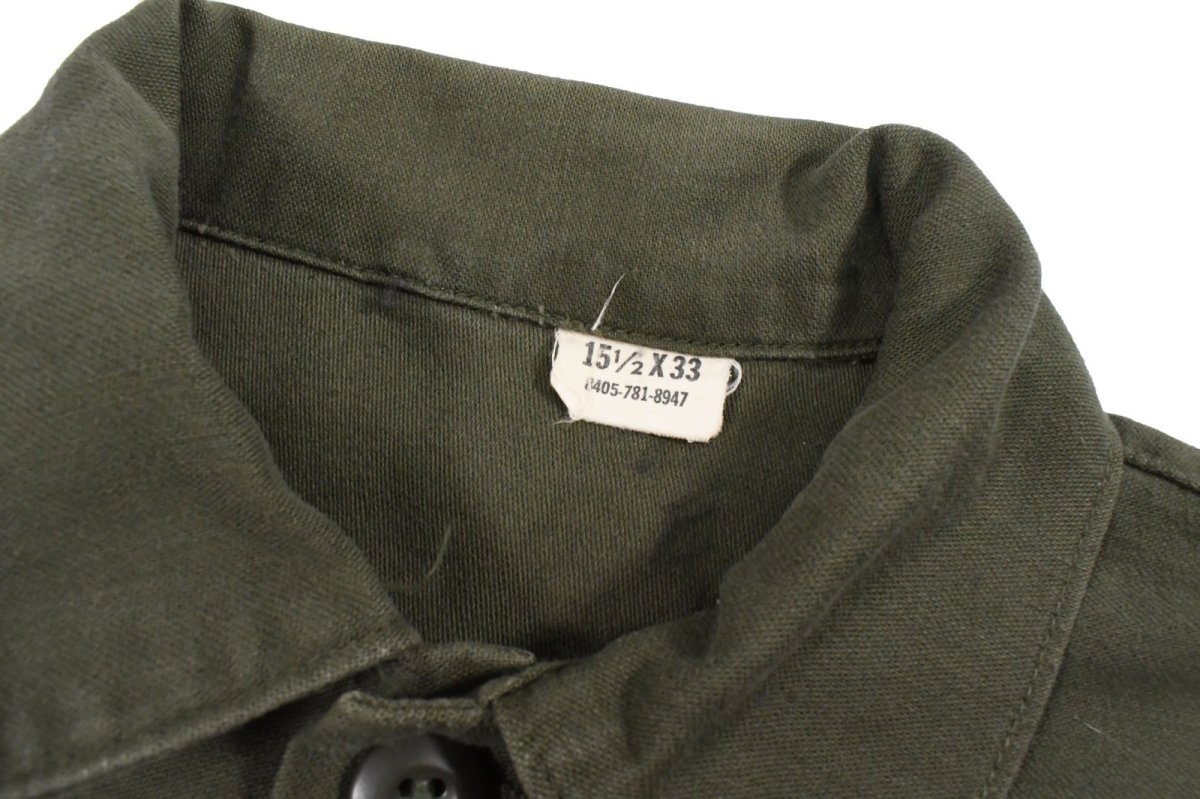 画像5: Used Us Military Cotton Sateen OG-107 Utility Shirt (5)