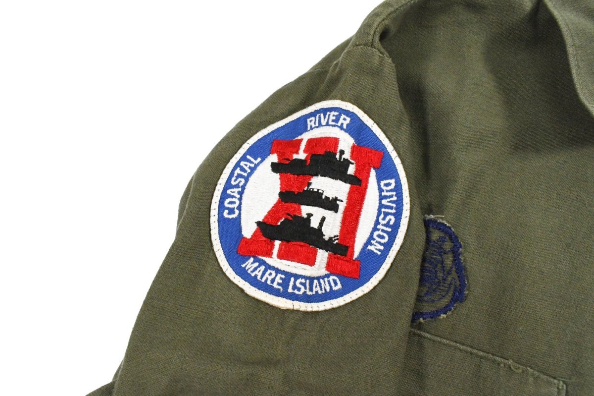 画像4: Used Us Military Cotton Sateen OG-107 Utility Shirt (4)