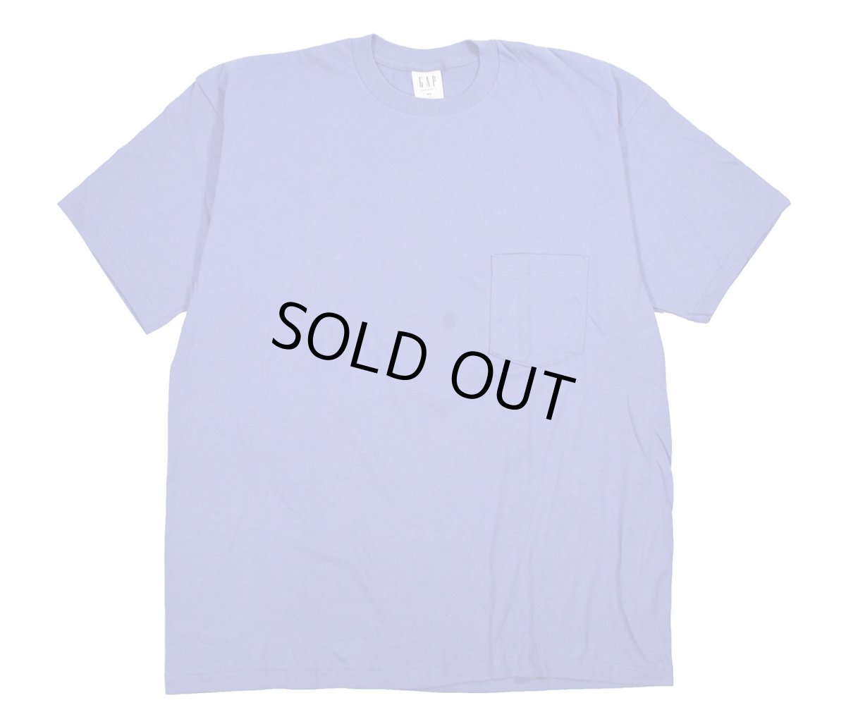 画像1: Used Gap Pocket Tee Purple made in USA (1)