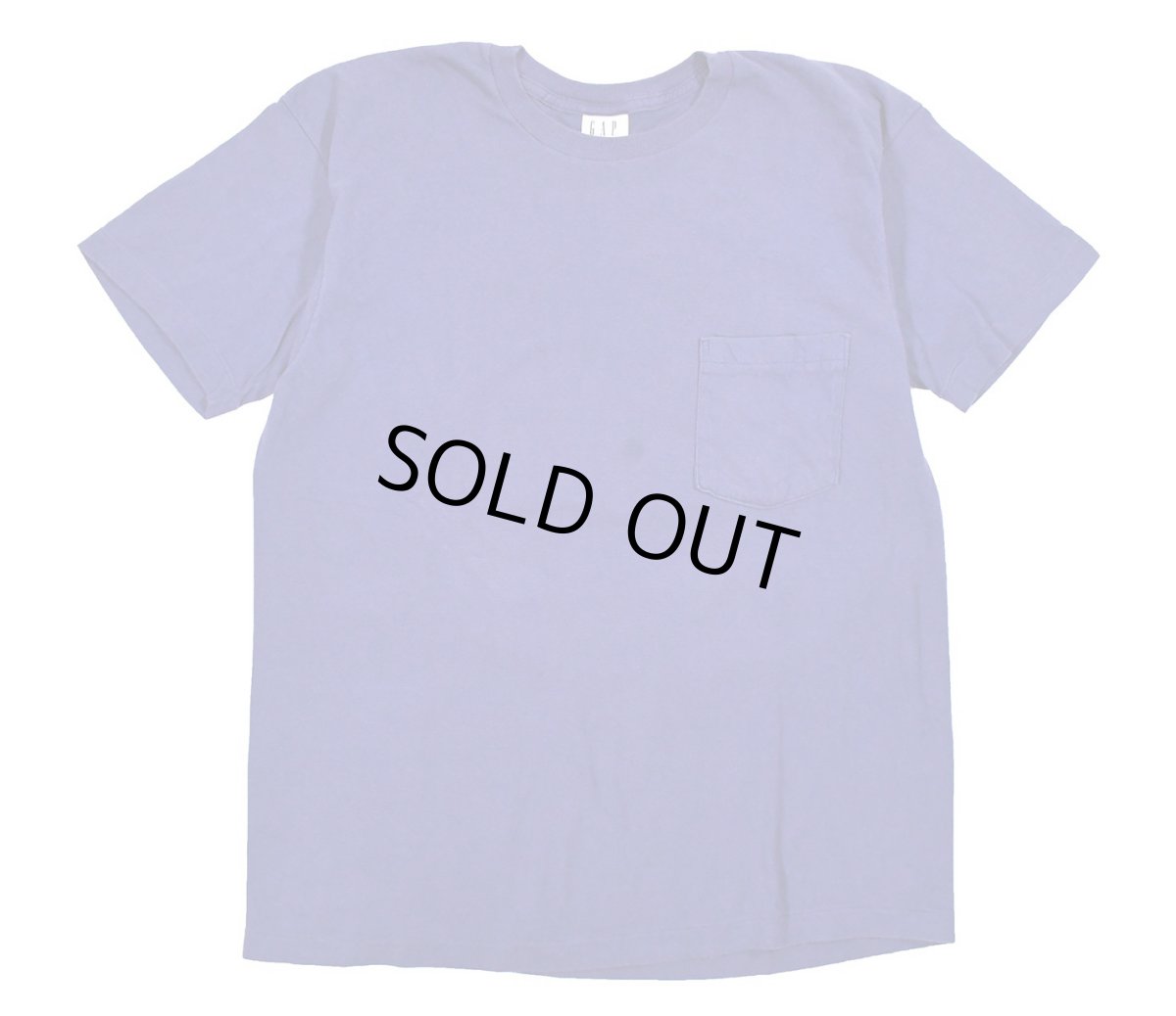 画像1: Used Gap Pocket Tee Purple made in USA (1)