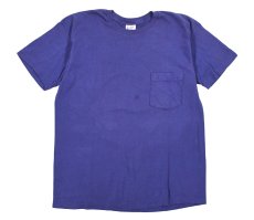画像1: Used Gap Pocket Tee Purple made in USA (1)
