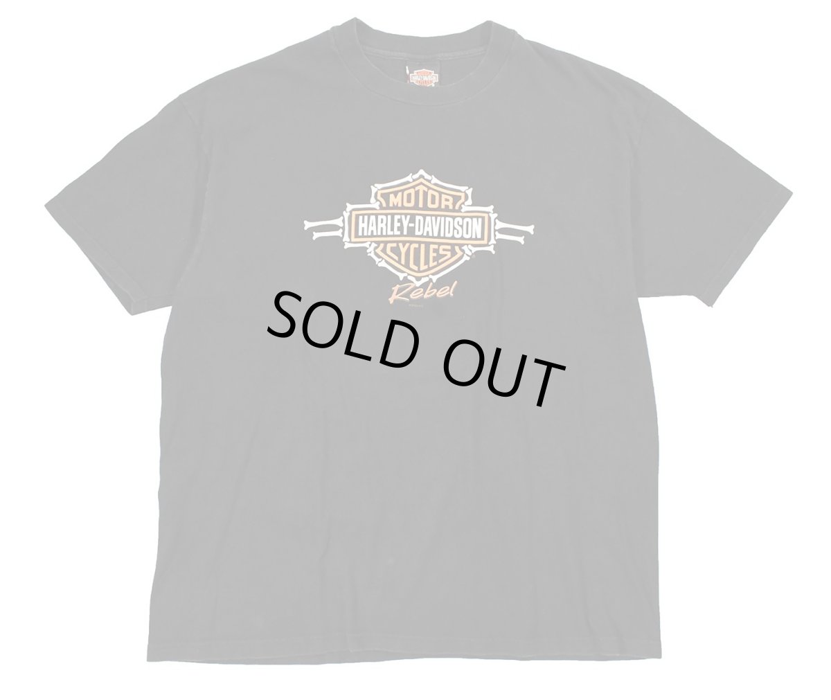 画像1: Used Harley-Davidson S/S Print Tee Black made in USA (1)