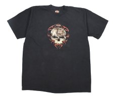画像1: Used Harley-Davidson S/S Print Tee Black made in USA (1)