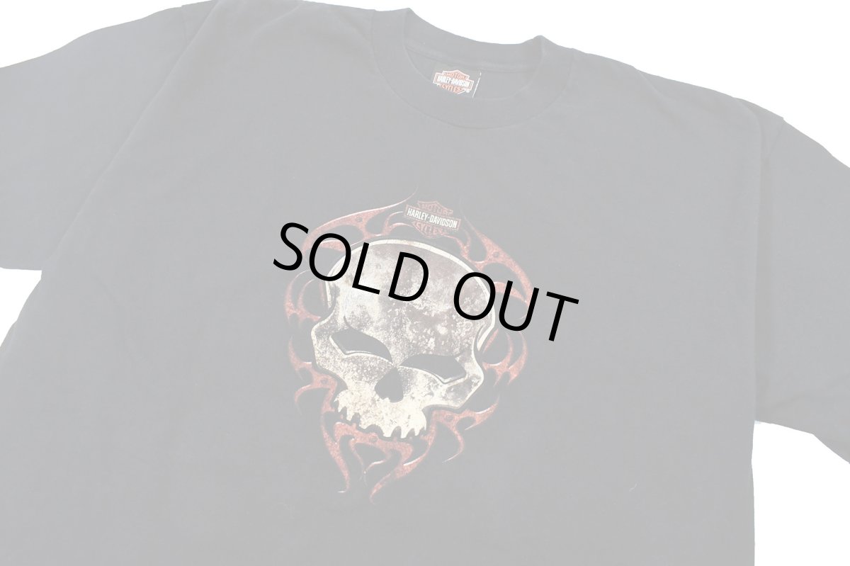 画像2: Used Harley-Davidson S/S Print Tee Black made in USA (2)