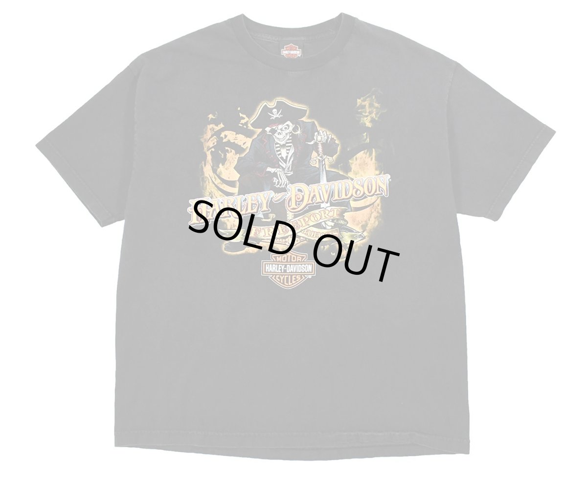 画像1: Used Harley-Davidson S/S Print Tee Black (1)