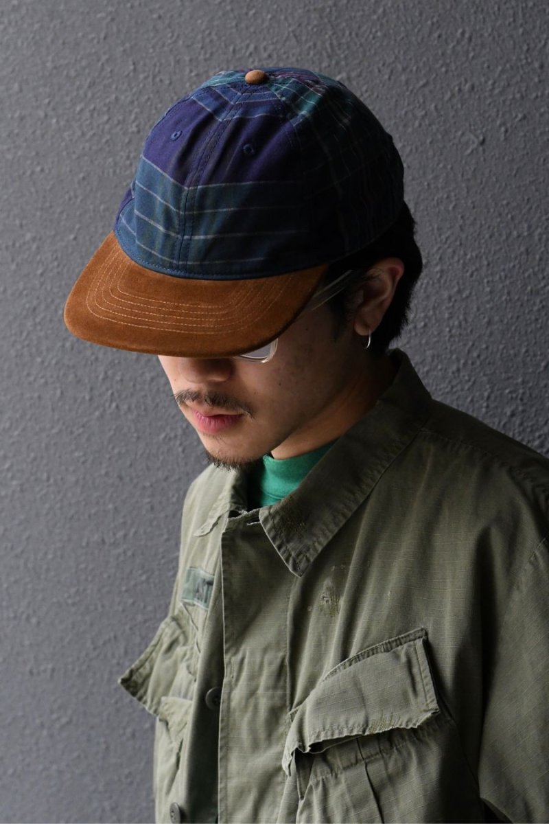 画像6: J.Crew Plaid Baseball Cap Suede Brim Ocean Madras (6)
